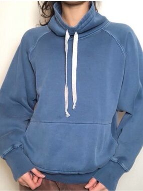 Free People Movement Washed Blue Fletcher Run Sweatshirt Sz S EUC